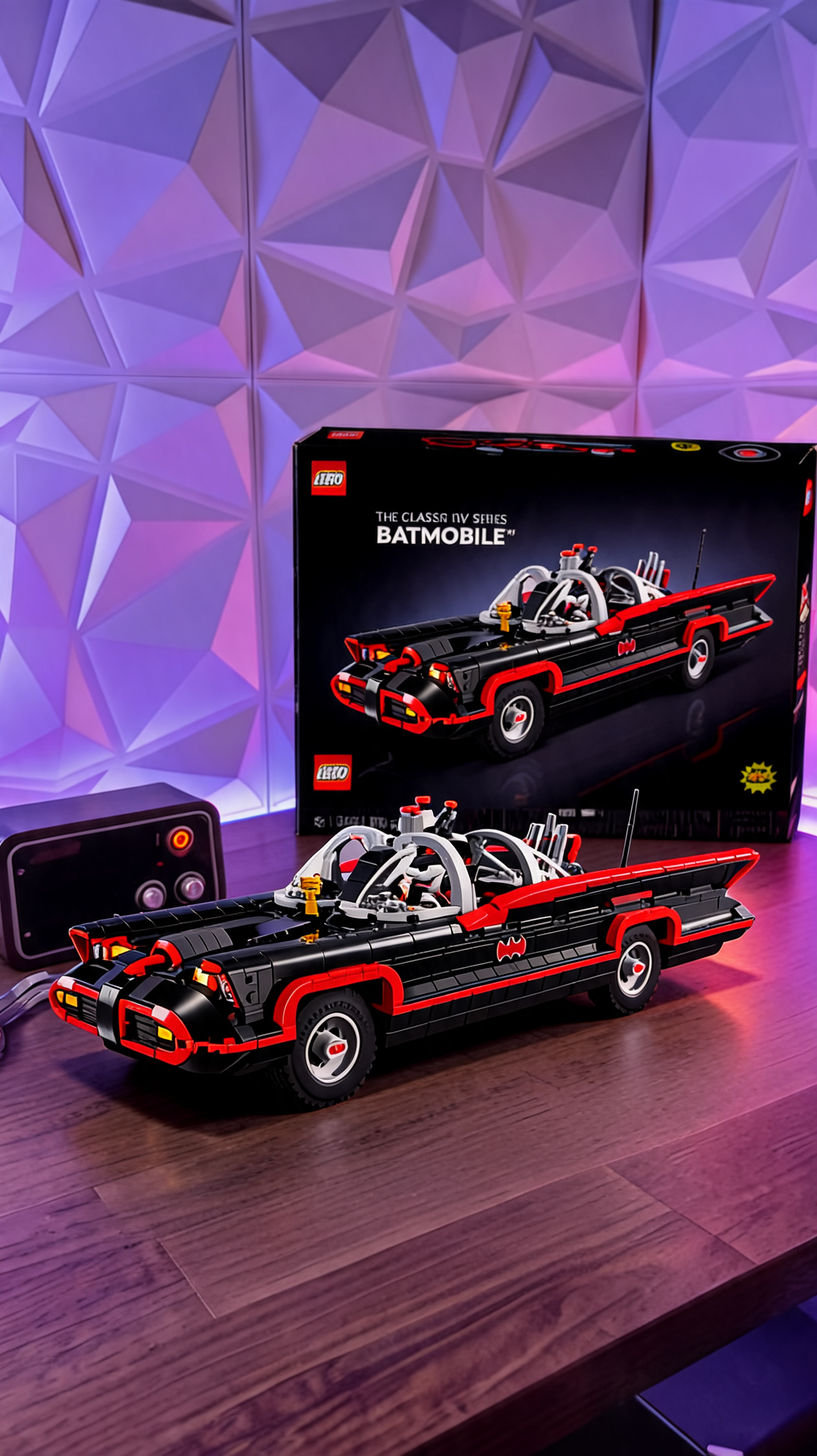 1822pcs Classic TV Heroes Series Super Bat Batmobile Supercar Model Building Block Toy